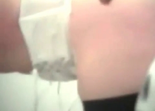Massive dog can't stop tasting her vagina