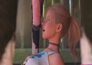 Bestiality sex with a good-looking blonde hottie